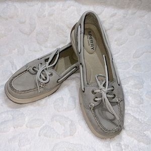 Sperry Top-Sider Women’s Size 6 Leather Boat Shoe Stone Color